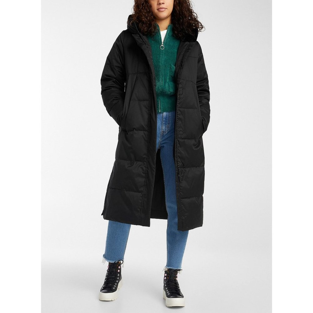 Simons 'Long urban puffer jacket' (Marine Blue)